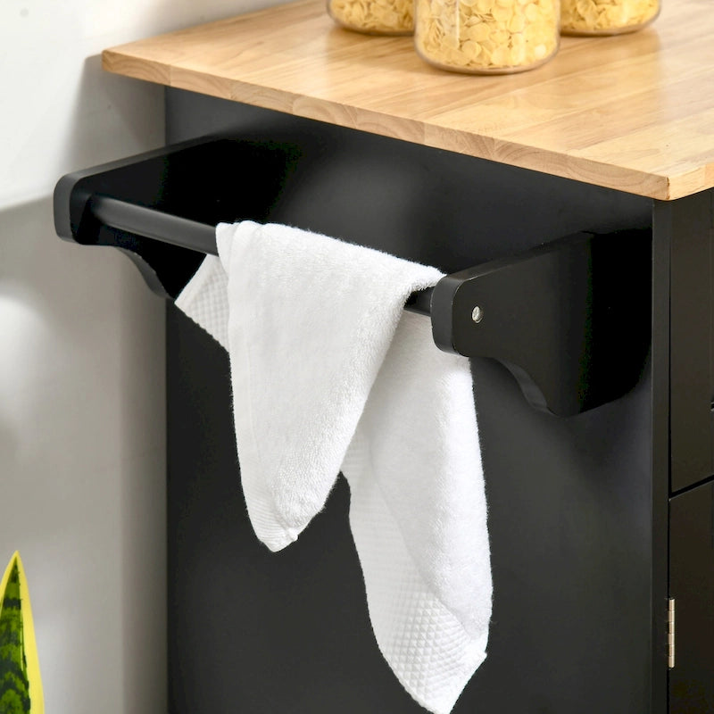 Modern Rolling Kitchen Island on Wheels