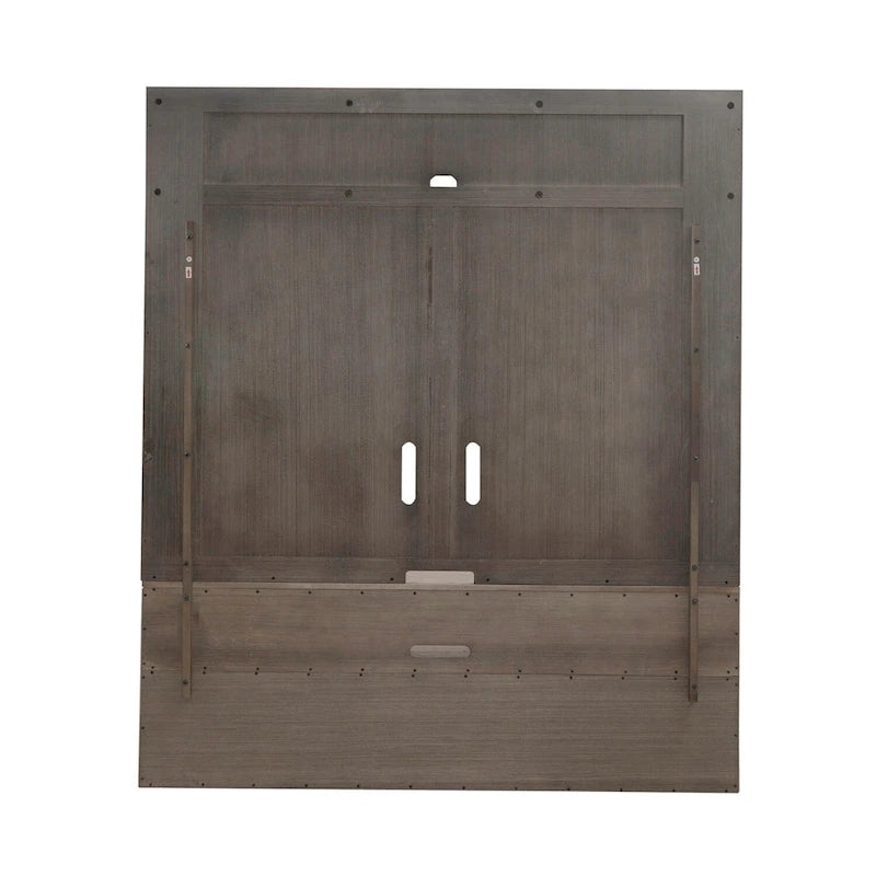 Burnished Beige Entertainment TV Console with Storage Drawers and Floating Deck