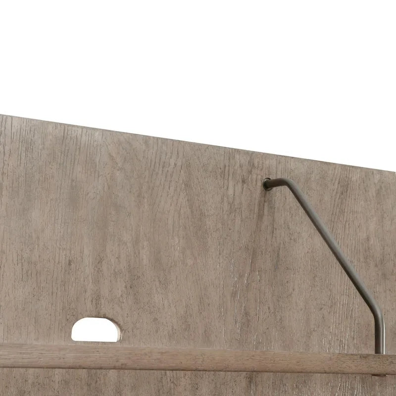 Burnished Beige Entertainment TV Console with Storage Drawers and Floating Deck