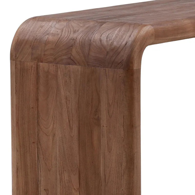 55 Wide Writing Desk Medium Brown Mindi Wood Home Office