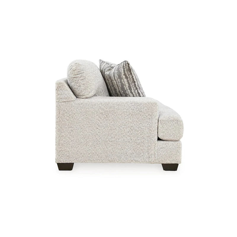 68 Inch Loveseat Oversized Light Gray Polyester Upholstered Sofa