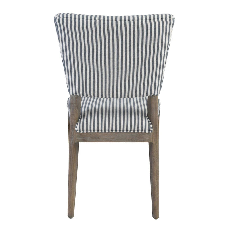 Upholstered Dining Chair Mid-Century Modern Linen Blend Wood Legs