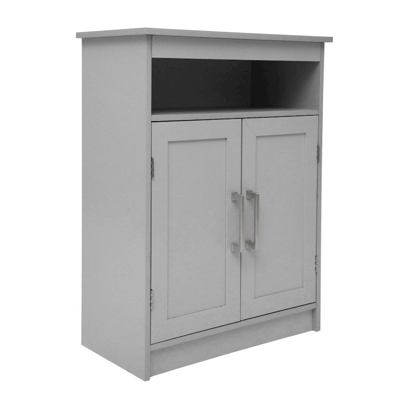 Modern Bathroom Storage Cabinet with Magnetic Close Doors and Shelves