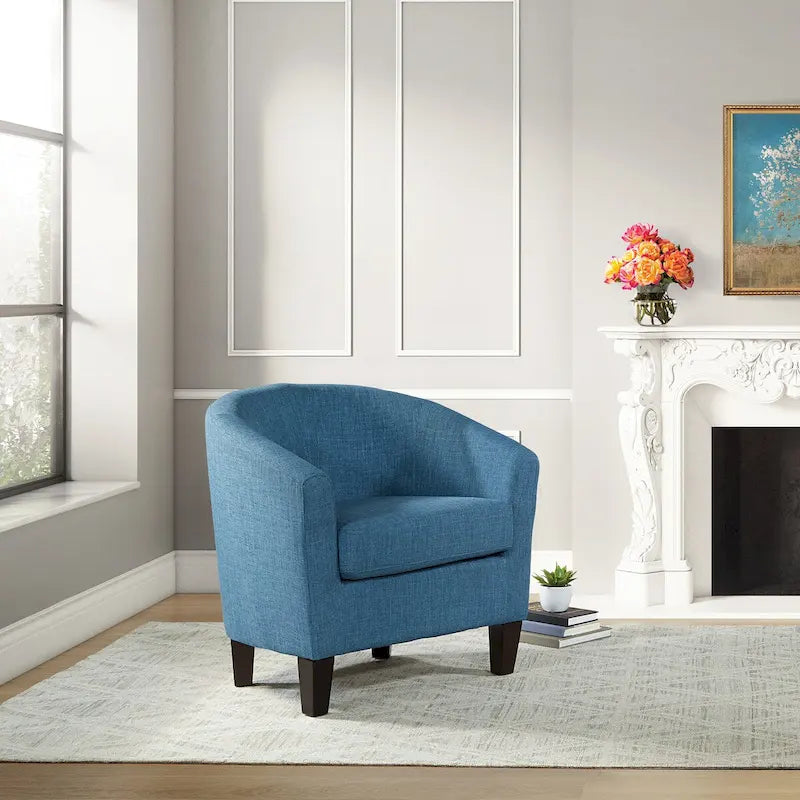 Mid Century Tub Chair with Dark Espresso Legs