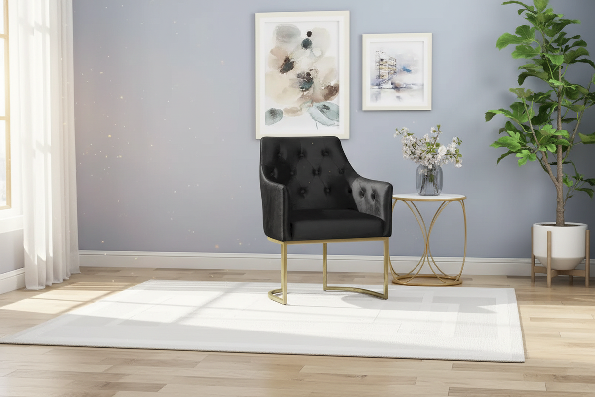 Modern Tufted Glam Velvet Accent Chair - Hero Banner